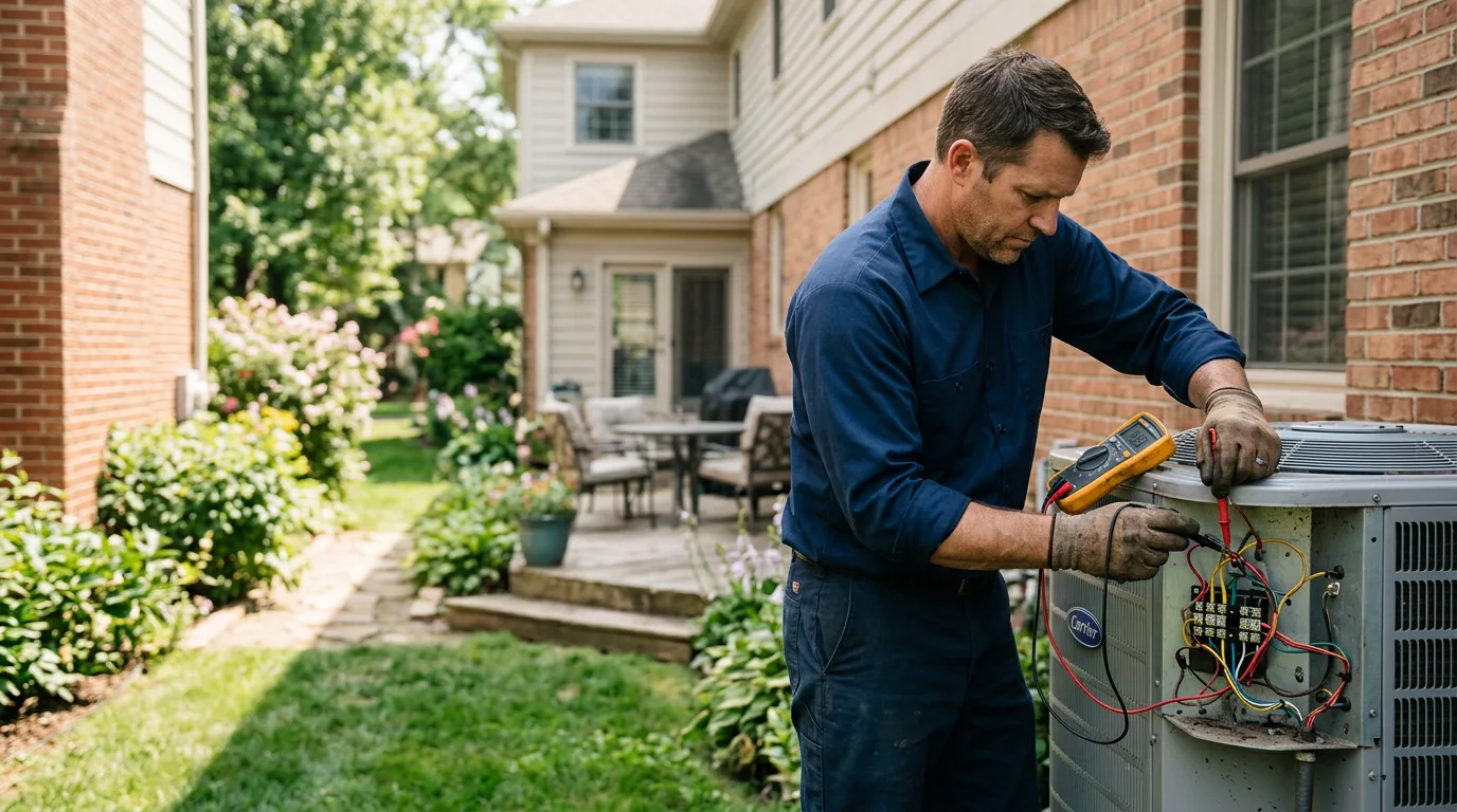 HVAC technician working near Linwood, MA